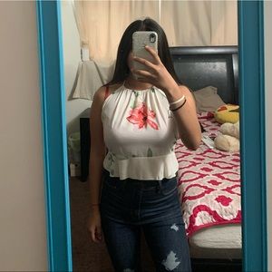White flora top